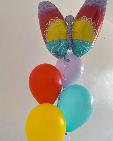 Bunche Globo Metálico + Globos de Látex - HBD Mujer/Niñas