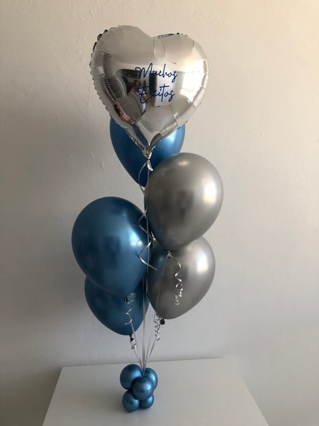 Bunche Globo Metálico + Globos de Látex - HBD Mujer/Niñas