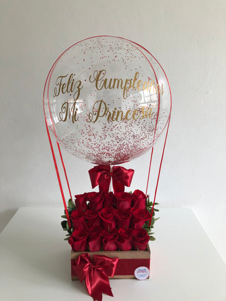 Hot Air Balloon Roses Box