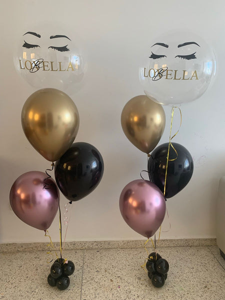 Bunche Globo Burbuja + Globos de Látex