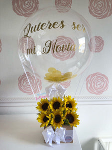 Hot Air Balloon Sunflower Box