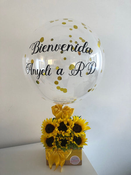 Hot Air Balloon Sunflower Box